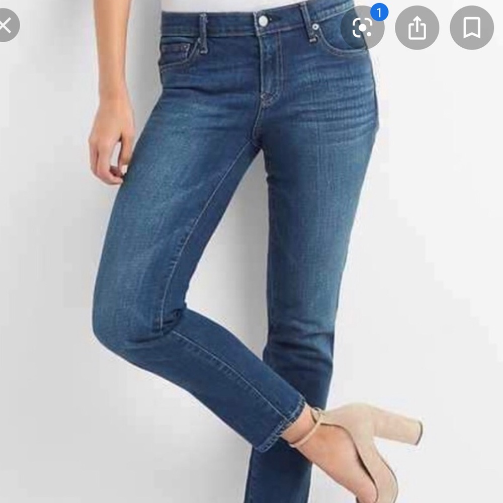 Gap Curvy Straight Leg Dark Wash Jeans Sz 6
